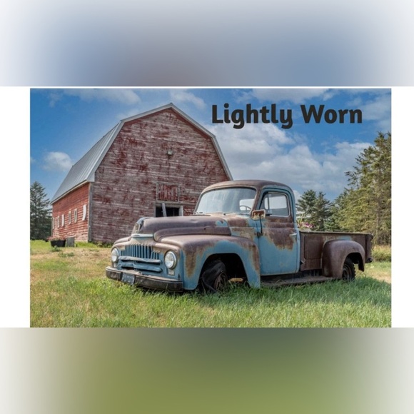 Womens Size Large Distressed Wide Leg Baggy Retro Jeans Slight Stretch Blue - Picture 11 of 12